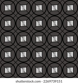 Geometric ornament.Seamless pattern.vector.Image on white and colored background.