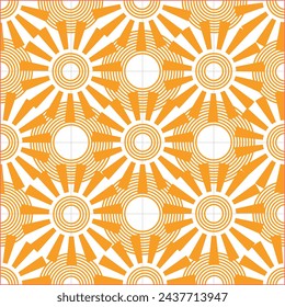 Geometric ornament.Seamless pattern.vector.Image on white and colored background.