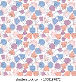 Geometric outlines and shapes. Vector repeat pattern. Great for home decor, wrapping, scrapbooking, wallpaper, gift, kids. 