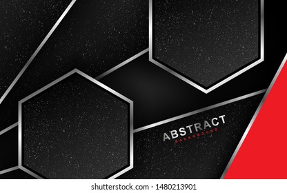 Geometric overlapping layers background with modern style