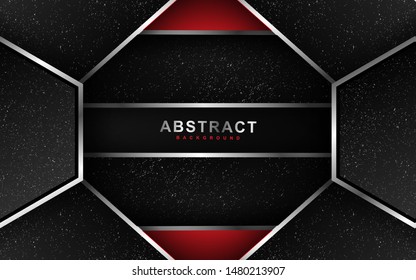 Geometric overlapping layers background with modern style