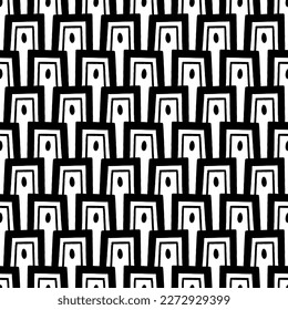 Geometric Overlapping Shapes Vector Seamless Pattern