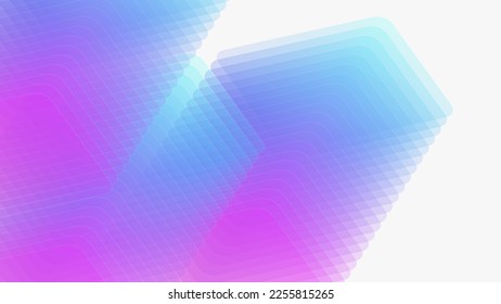 Geometrische Überschneidungen Farbverlauf-violette und blaue Farbschichten Technologiehintergrund
