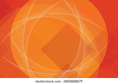 Geometric overlay of intersecting lines on gradient orange background, abstract grid