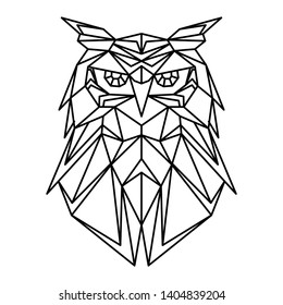 Geometric Owl Line Triangles Vector Stock Vector (Royalty Free ...