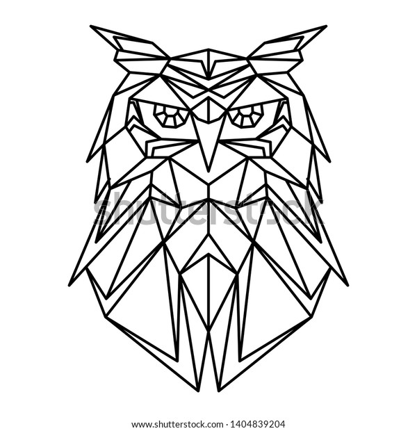 Geometric Owl Line Triangles Vector Stock Vector (royalty Free ...