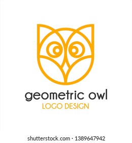 geometric owl logo design inspiration . owl logo design template