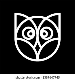 geometric owl logo design inspiration . owl logo design template