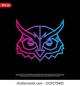 Geometric Owl logo. simple and modern icon, template design
