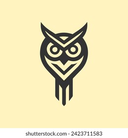 Geometrisches Owl-Logo - Vektorgrafik