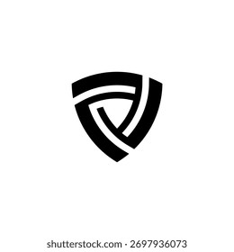 Geometric 'P' mark suggesting continuous rotation. Represents stability and growth. Great for engineering or sustainable energy.