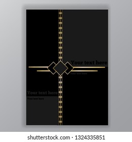 Geometric  page template for web and print, luxury design Art Deco clear and fancy 