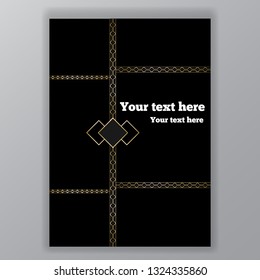 Geometric  page template for web and print, luxury design Art Deco clear and fancy 