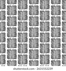 geometric palm leaf seamless pattern
