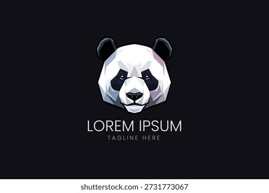 Geometric Panda Head Mascot for Conservation Organizations and Tech Brands