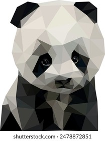 Geometric Panda: Playful Polygon Design