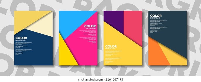 Fondo geométrico de papel y diseño mínimo de afiches