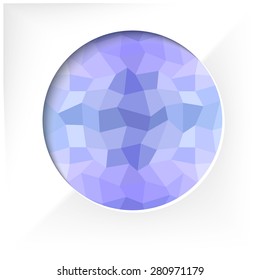 Geometric paper circle. Vector illustration