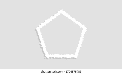 Geometric paper figure with shadow