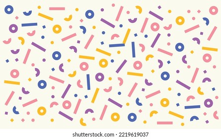 Geometric party pattern vector abstract backgound