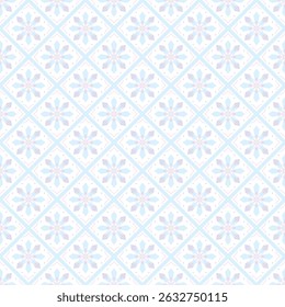 geometric pastel seamless snowflakes pattern