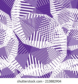 Geometric pastel stripy seamless pattern, tattered endless vector background. Abstract covering with parallel lines.
