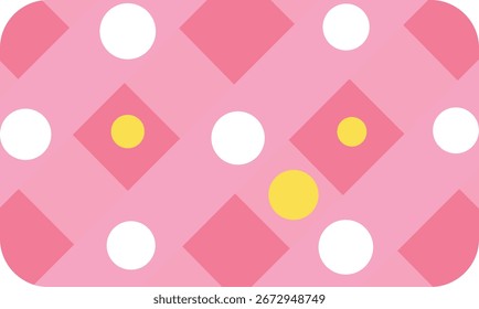 "Geometric padrão 2D ilustração em rosa e estilo pastel, plano de fundo colorido perfeito para projetos de design têxtil, decoração, papel de parede ou criativo."