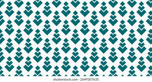 Geometric pattern with 3 tiered squares in green