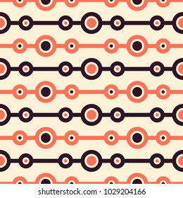 Geometric Pattern in 80s and 90s retro fashion style, modern stylish texture, abstract background, wrapping paper, trendy ornamental fabric, template, sketch for design