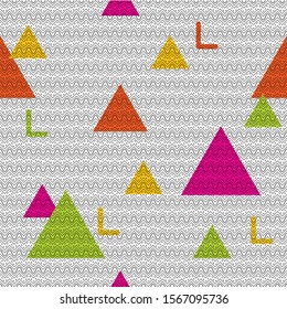 Geometric pattern. Abstract geometric art woven pattern. Can be used for wallpaper, pattern fills, textile, web page background, surface textures, Image for advertising booklets, banners.