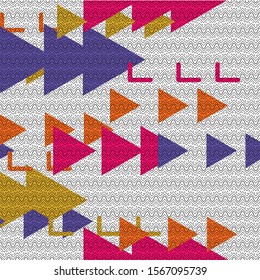 Geometric pattern. Abstract geometric art woven pattern. Can be used for wallpaper, pattern fills, textile, web page background, surface textures, Image for advertising booklets, banners.