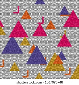 Geometric pattern. Abstract geometric art woven pattern. Can be used for wallpaper, pattern fills, textile, web page background, surface textures, Image for advertising booklets, banners.