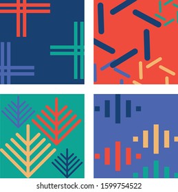 Geometric pattern with abstract background vector. Digital template.