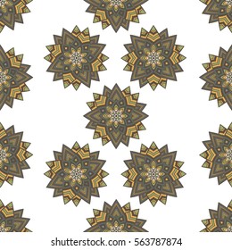 Geometric pattern abstract flower. Can be used for wallpaper, pattern fills, textile, web page background, surface textures, Image for advertising booklets, banners.