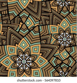 Geometric pattern abstract flower. Can be used for wallpaper, pattern fills, textile, web page background, surface textures, Image for advertising booklets, banners.

