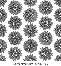 Geometric pattern abstract flower. Can be used for wallpaper, pattern fills, textile, web page background, surface textures, Image for advertising booklets, banners.
