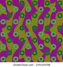 geometric pattern with abstract flowers (seamless)