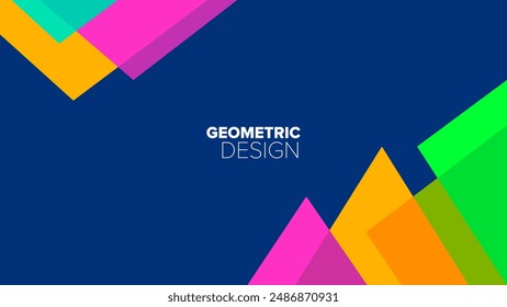 Geometrisches Muster. Abstrakte geometrische Formen. Vektorillustration. Banner, Poster, HD-Layout, Cover, Grußkarte Vorlage Hintergrunddesign