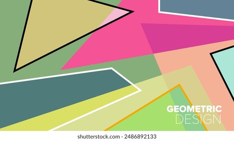 geometric pattern. abstract geometrical shapes. vector illustration. banner, poster, hd layout, cover, greeting card template background design