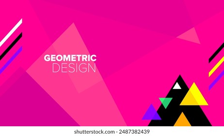geometric pattern. abstract geometrical shapes. vector illustration. banner, poster, hd layout, cover, greeting card template background design