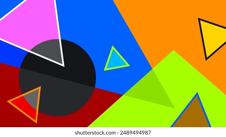 geometric pattern. abstract geometrical shapes. summer background. vector illustration. banner, poster, hd layout, cover, greeting card template design