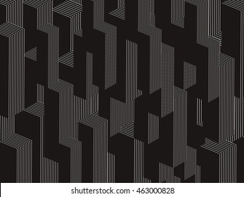 Geometric pattern. Abstract monochrome texture. Modern background. Vector illustration.