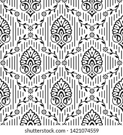 Geometric Pattern Abstract on black and white