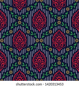 Geometric Pattern Abstract on navy background