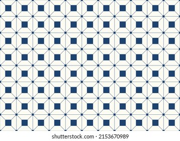 Geometric pattern of abstract seamless. Vector background with blue geometry pattern texture for backdrop template design.