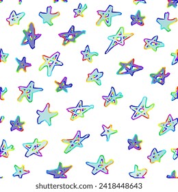 geometric pattern of abstract stars with lots of color