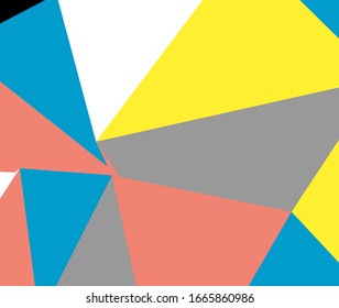 Geometric pattern in abstract style on colorful ba