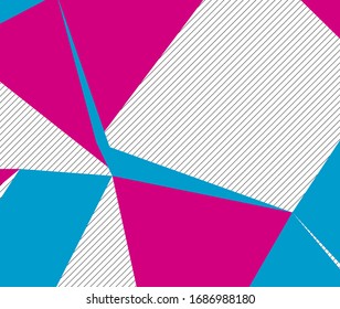 Geometric pattern in abstract style on colorful ba