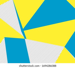 Geometric pattern in abstract style on colorful ba