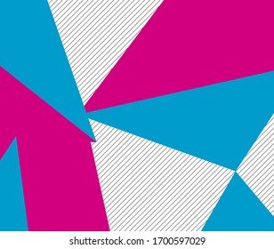 Geometric pattern in abstract style on colorful ba